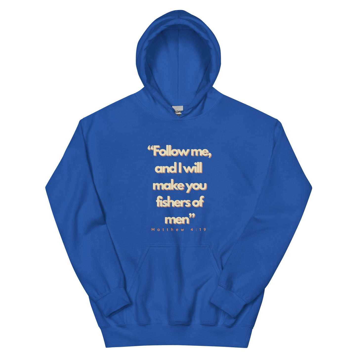 Matthew 4:19 Royal Unisex Hoodie
